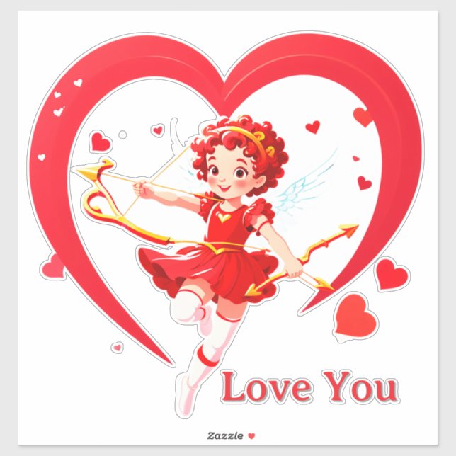 Cute Cupid With Bow And Arrow (Sheet)