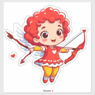 Cute Cupid With Bow And Arrow