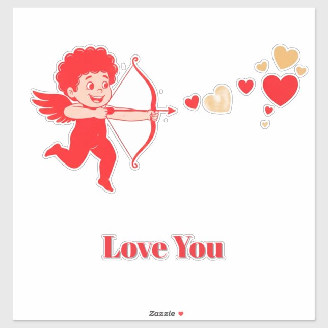 Cute Cupid With Bow And Arrow (Sheet)