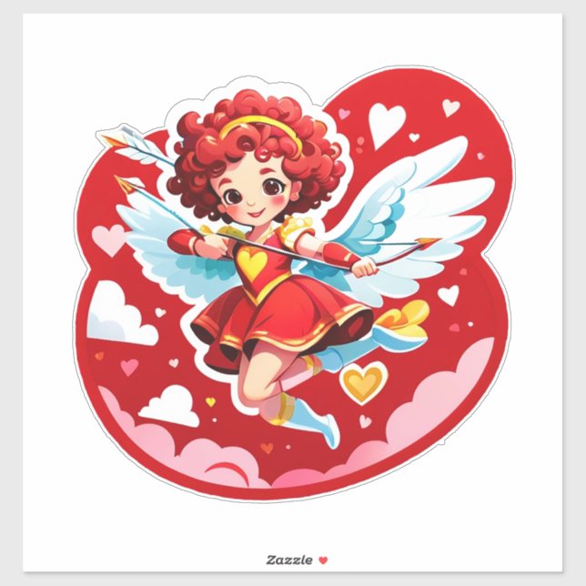 Cute Cupid With Bow And Arrow (Sheet)