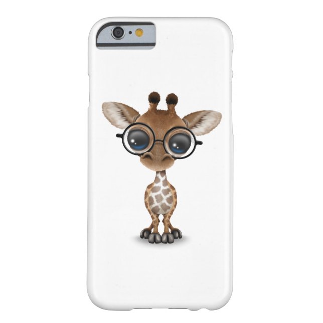 Cute Curious Baby Giraffe Wearing Glasses Case-Mate iPhone Case (Back)