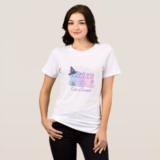 Cute & Cursed Pastel Halloween Cats Tri-Blend Shirt