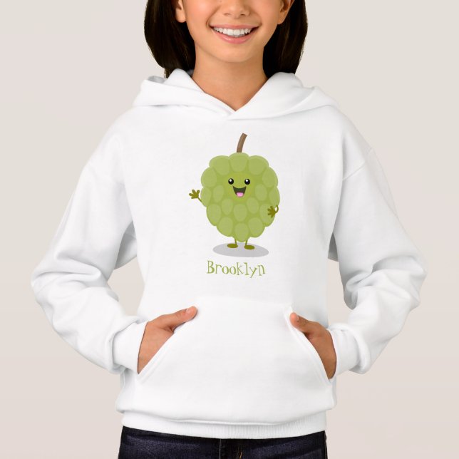 Cute custard apple cherimoya cartoon (Front)