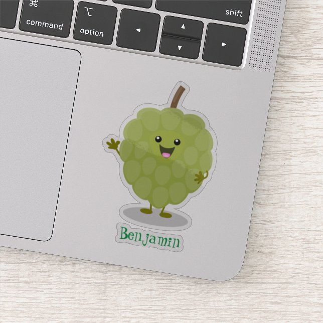 Cute custard apple cherimoya cartoon (Detail)