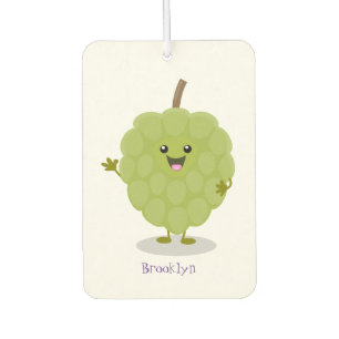 Cute custard apple cherimoya cartoon air freshener
