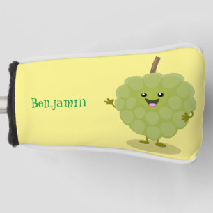 Cute custard apple cherimoya cartoon golf head cover