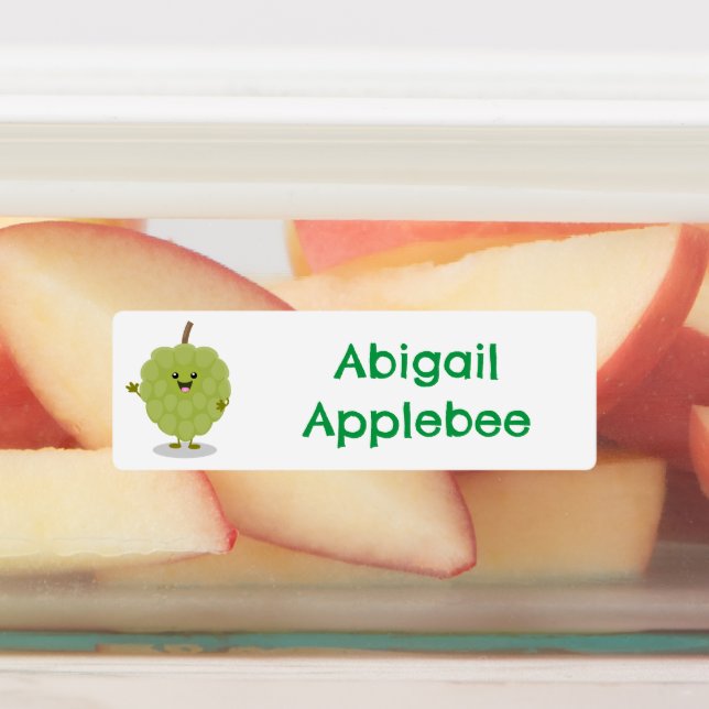 Cute custard apple cherimoya cartoon personalized (Affixed)