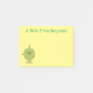 Cute custard apple cherimoya cartoon post-it notes
