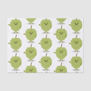 Cute custard apple cherimoya cartoon tissue paper