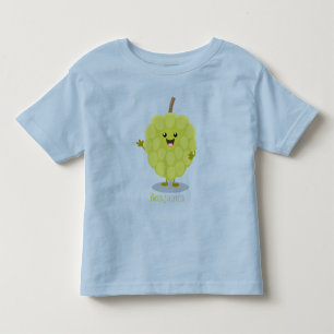 Cute custard apple cherimoya cartoon toddler t-shirt