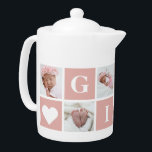 Cute Custom 6 Photo Collage Grandmother Gigi<br><div class="desc">Create a beautiful photo gift for your grandmother. Easily personalize this teapot with your images. You can simply customized our template to create a unique gift for other family members or friends.</div>