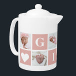 Cute Custom 6 Photo Collage Grandmother Gigi<br><div class="desc">Create a beautiful photo gift for your grandmother. Easily personalize this teapot with your images. You can simply customized our template to create a unique gift for other family members or friends.</div>