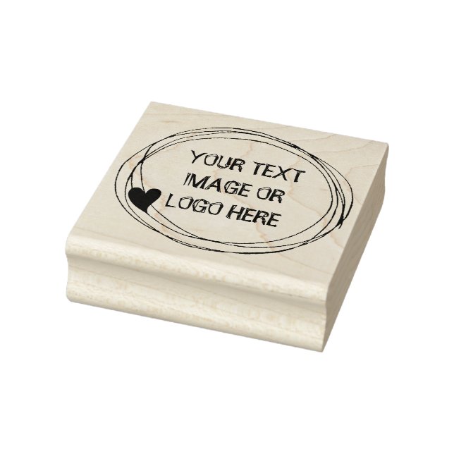 Cute custom Add your text logo or image Rubber Stamp (Stamp)