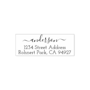 Cute Custom Address Stamp With Script Font