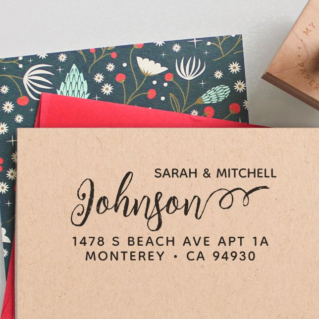 Cute Custom Address Stamp With Script Font (Creator Uploaded)
