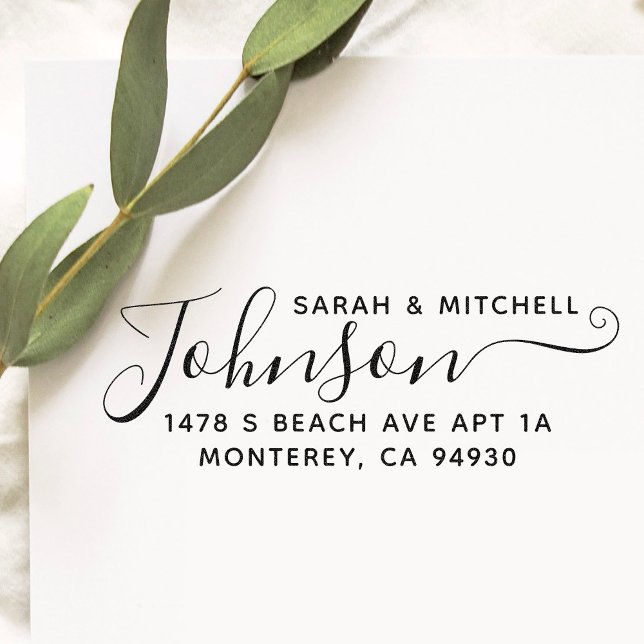Cute Custom Address Stamp With Script Font (Creator Uploaded)