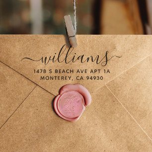 Cute Custom Address Stamp With Script Font