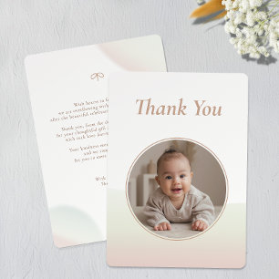 Cute Custom Baby Photo Gender Neutral Baby Shower Thank You Card