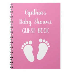 Cute custom baby shower party guest book design