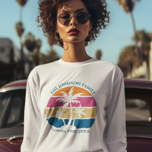 Cute Custom Beach Trip Palm Tree Sweatshirt