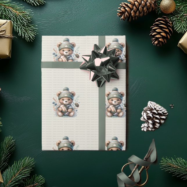 Cute Custom Bear Wrapping Paper (Cute Custom Bear Wrapping Paper)
