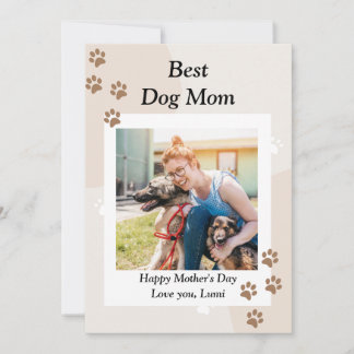 Cute Custom best dog mom card