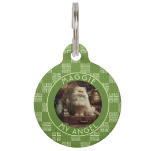 Cute Custom Cat Gift Tribal Motif Pet Tag