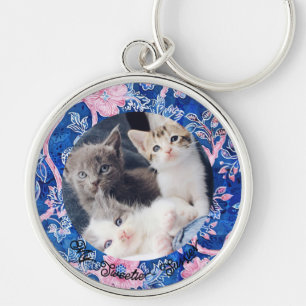 Cute Custom Cat Mom Gifts Photo Keychain
