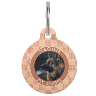 Cute Custom Cat Owner Gift Ethnic Print Pet Tag