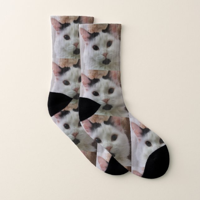 Cute Custom Cat Photo Socks (Pair)
