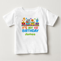 Cute Custom Circus Animal Train My 1st Birthday
