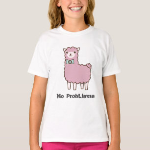 Cute Custom Colour No Problema Llama T-Shirt