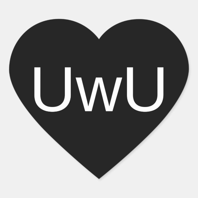 Cute Custom Colour Uwu Kawaii Smile Happy Face Heart Sticker (Front)