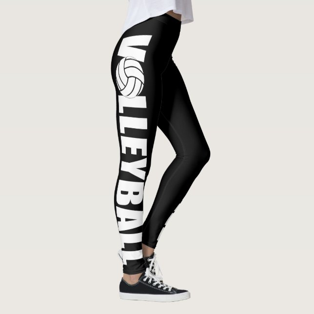 Cute Custom Colour Volleyball Leggings (Right)