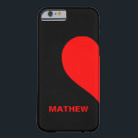 Cute Custom Couple Names Matching Left Heart Barely There iPhone 6 Case<br><div class="desc">Cute Custom Couple Names Matching Left Heart iPHONE Case</div>