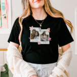 Cute Custom Couple Photos and Text Gift T-Shirt<br><div class="desc">Create a timeless keepsake with our Custom Photo Shirt for Couples! Personalize it with your favourite couple photos in a retro-inspired design, perfect for anniversaries, Valentine’s Day, or just because. You can customize it with your photos and text. This shirt is a unique gift to celebrate love. This trendy tee...</div>