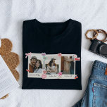 Cute Custom Couple Photos and Text Gift T-Shirt<br><div class="desc">Create a timeless keepsake with our Custom Photo Shirt for Couples! Personalize it with your favourite couple photos in a retro-inspired design, perfect for anniversaries, Valentine’s Day, or just because. You can customize it with your photos and text. This shirt is a unique gift to celebrate love. This trendy tee...</div>