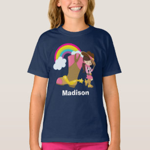 Cute Custom Cowgirl Rodeo Birthday T-Shirt