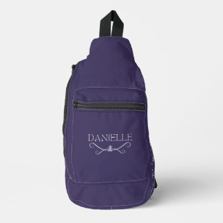 Cute Custom Dark Purple "BALLET EVERYDAY'  Sling Bag