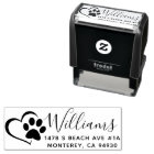 Cute Custom Dog Address Stamp With Heart