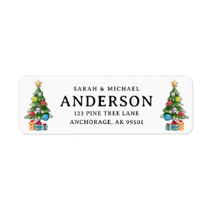Cute Custom Family Name Christmas Tree