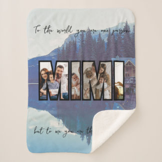 Cute Custom Family Photo Sherpa Blanket