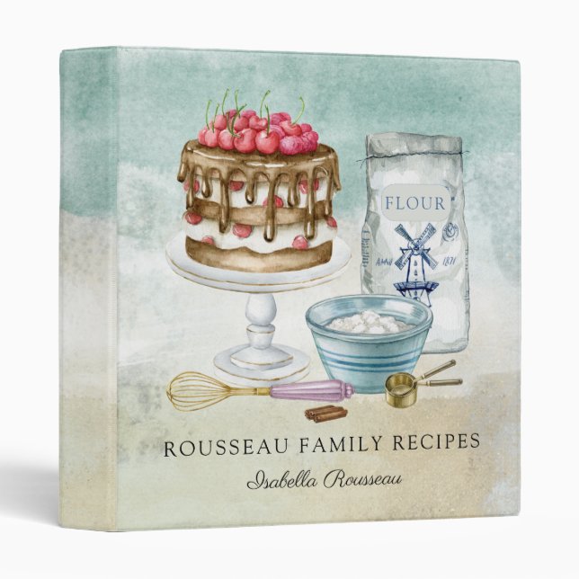 Cute Custom Family Recipes  Binder (Front/Spine)