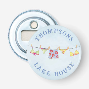 Cute Custom Family Whimsical Lake House Bottle Opener