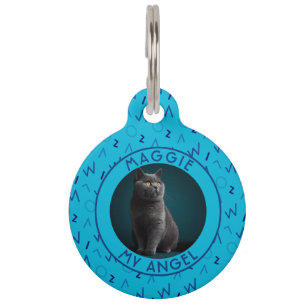 Cute Custom Gifts For Pet Owner Memphis Print Tag