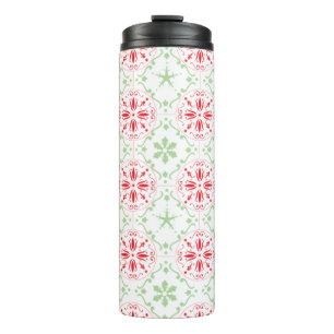Cute Custom Holiday Christmas Snowflake Pattern Thermal Tumbler