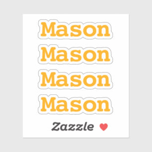 Cute Custom Kids Name for School Orange