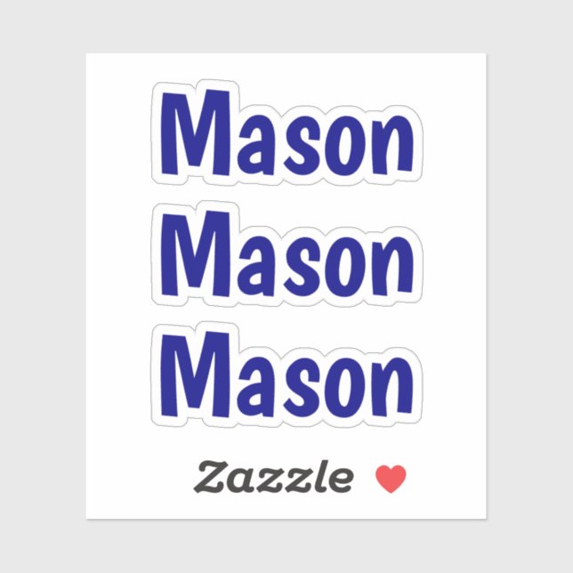 Cute Custom Kids Navy Blue Name (Sheet)