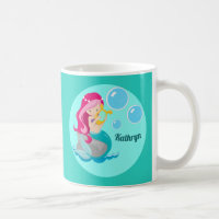 Cute Custom Mermaid Girl Teal