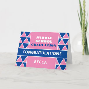 Cute! Custom Middle School graduation card! Card